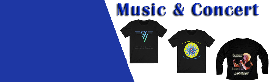 Music is life for a lot of us. Show your vibrance and your taste with concert hoodies, tshirts and more!
